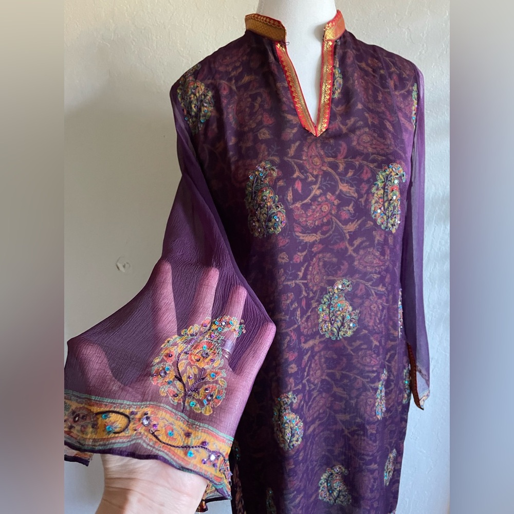 Silk Indian tunic - Picture 5 of 14